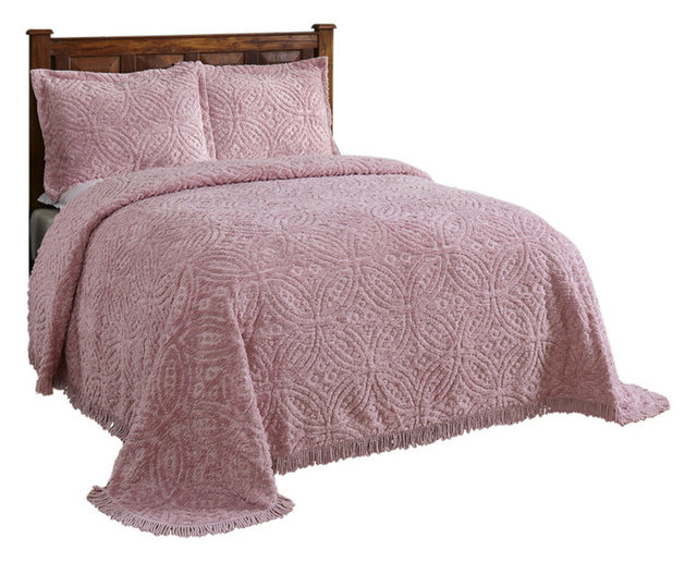 Wedding Ring Chenille Bedspread Contemporary Quilts And Quilt Wedding Ring Chenille Bedspread Pink Queen