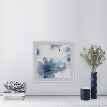 "Aquatic Indigo II" Framed Painting Print