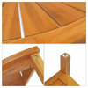 Corner Bamboo Shower Bench With Storage Shelf