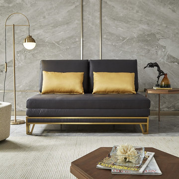 From $859.99 Modern Tufted Sleeper Sofa Gray Daybed Fabric Upholstery Convertibl