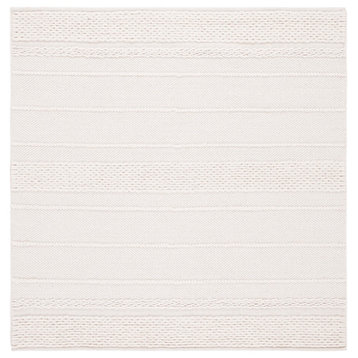 Safavieh Natura Collection NAT216A Rug, Ivory, 6' x 6' Square