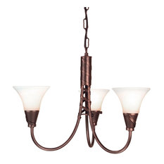 Emily 3-Light Chandelier, Copper