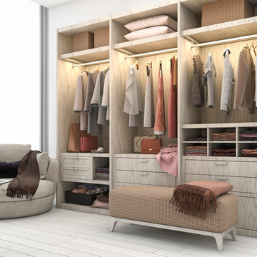 Newport Beach closet and kitchen organization