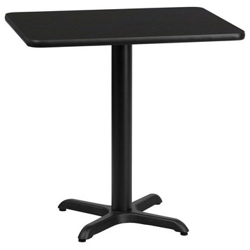 Rectangular Black Table Top XU-BLKTB-2430-T2222-GG