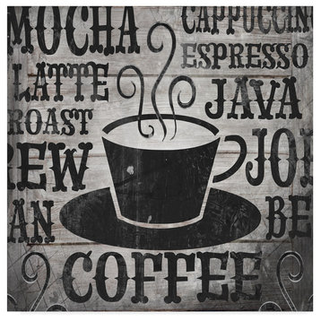 "Coffee Phrases Cup" by Lightboxjournal, Canvas Art