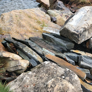 Stylized Asian-Inspired Dry Creek Bed Becomes "Wet"