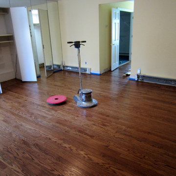 GARDEN CITY - OLD FLOORS REFINISHED WITH NUTMEG STAIN AND BONA TRAFFIC HD