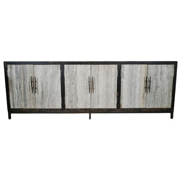 Grey Marble Modern Rustic Sideboard