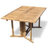 Grade A Teak Rect 59"x39" Dropleaf Table, Use w/1 Leaf Up or 2, By Windsor Teak