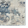 Vibe Louna Handmade Abstract Blue and Light Gray Area Rug 3'x10'