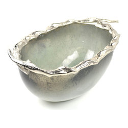 Costa Brava W-7653 Pearl Glass King Bowl - Decorative Bowls