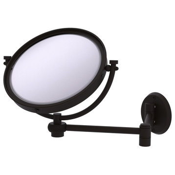 8" Wall-Mount Extending Twist Makeup Mirror 5X Magnification, Oil Rubbed Bronze