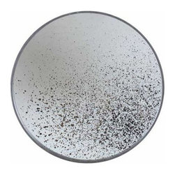 Notre Monde Clear Light Aged Mirror Wooden Frame Round - Wall Mirrors