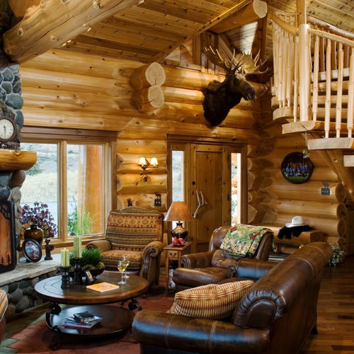 small log cabin living room ideas & photos | houzz