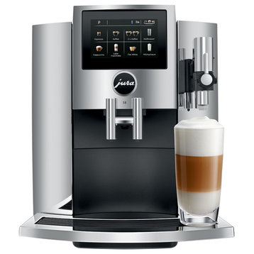 JURA S8 Automatic Coffee Machine, Black with Chrome