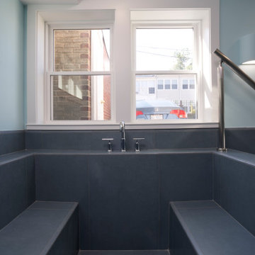 Colorful Basement and Spa Room in Petworth