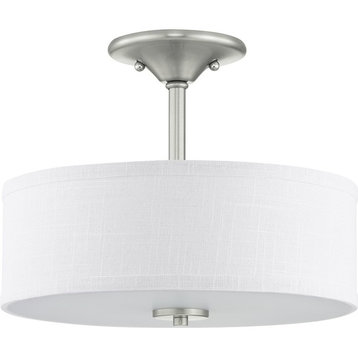 Inspire Collection 2-Light Semi-Flush, Brushed Nickel