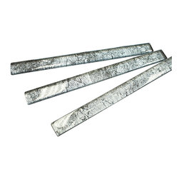 1x12 Glossy Silver Deco Subway Glass Mosaic Tiles - Home Accessories & Decor