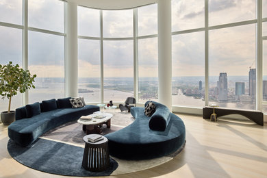 Living room - contemporary living room idea in New York