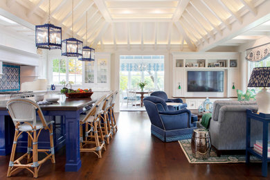 Living room - transitional living room idea in Boston