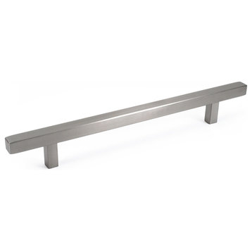 Celeste Pi Square Bar Pull Cabinet Handle Brushed Nickel Stainless, 7"x10"