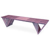 Bench Wood Backless Modern Design 72" x W 18" x H 17", Purple Berry