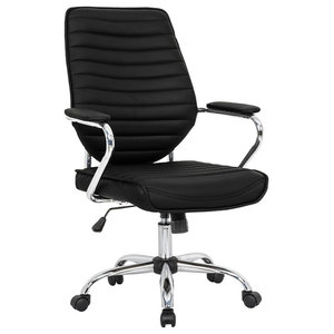 Samuels Swivel Office Chair, Gray Linen Look Fabric - Contemporary - Office  Chairs - by Simpli Home Ltd. | Houzz