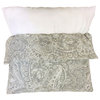 Paisley Suede 4 Piece Pillow Shell Set, Frost Gray, 20"x20"