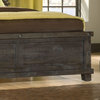 Vantage Wood Back Bed in Rustic Black - Eastern King