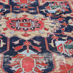 Restoration of this antique country home Persian large carpet. - Floor Rugs