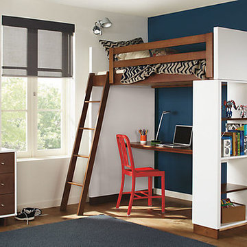 Moda Loft Bed with Desk in Mocha by R&B
