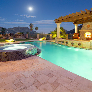 Swimming Pool & Spa and Pergola with Fireplace