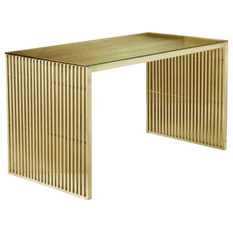 Lux 59" Desk, Gold