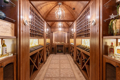 Elegant wine cellar photo in Vancouver
