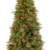 7 1/2' " Feel-Real" Colonial Slim Hinged Tree With 400 Clear Lights