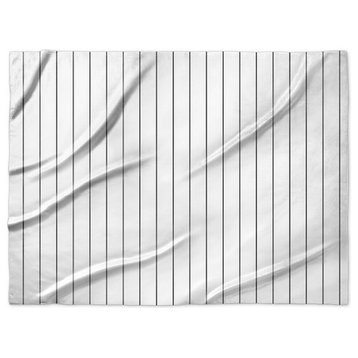 "Vertical Pinstripes" Sherpa Blanket 80"x60"