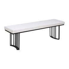 Giada Upholstered Bench, White
