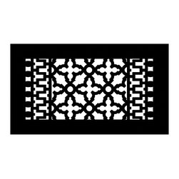 Reggio Register - Reggio Register 814, Black Aluminum, No Holes - Registers Grilles And Vents