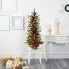 4' Berry and Pine Artificial Christmas Tree with 100 Warm White Lights