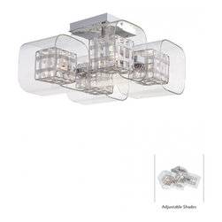 George Kovacs 4 Light Ceiling Semi Flush in  Contemporary Style - Lighting