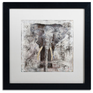 Joarez 'Wild Life' Framed Art, Black Frame, 16"x16", White Matte