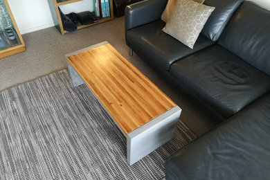 Concrete Coffee Table with Reclaimed Rimu/Oak Top