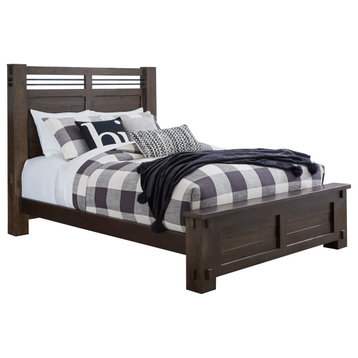 Thackery King Panel Bed, Molasses Brown