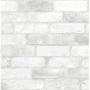2701-22321 Reclaimed Bricks White Rustic Wallpaper Non Woven Modern Style