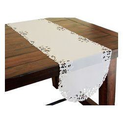 Xia Home Fashions - Arietta Embroidered Cutwork Spring Table Runner, 15"x72" - Table Runners