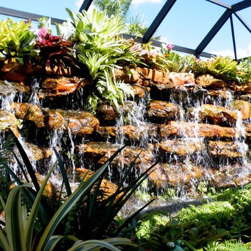 One Of Our Custom Waterfall Creations With Water Flow