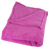 Soft Velvet Fleece Throw Blanket, Pink