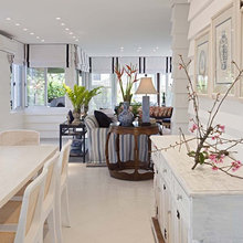 Blue and white rooms