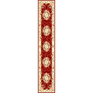 Safavieh Lyndhurst Collection LNH328 Rug, Red/Ivory, 2'3" X 12'