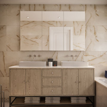 Bathroom remodel, cream or white?